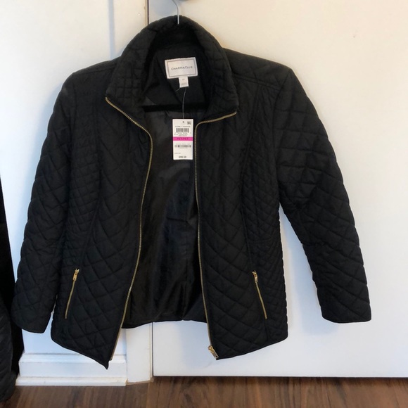 Charter club quilted black jacket - Picture 2 of 4
